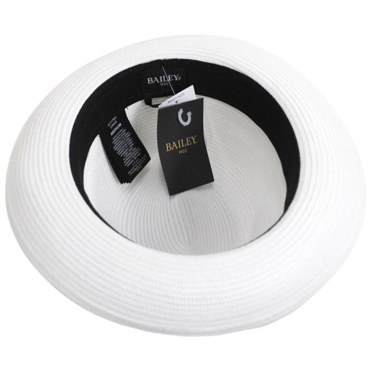 Bailey 1922 | Craig Straw Fedora Hat | 127820 | under | WHITE