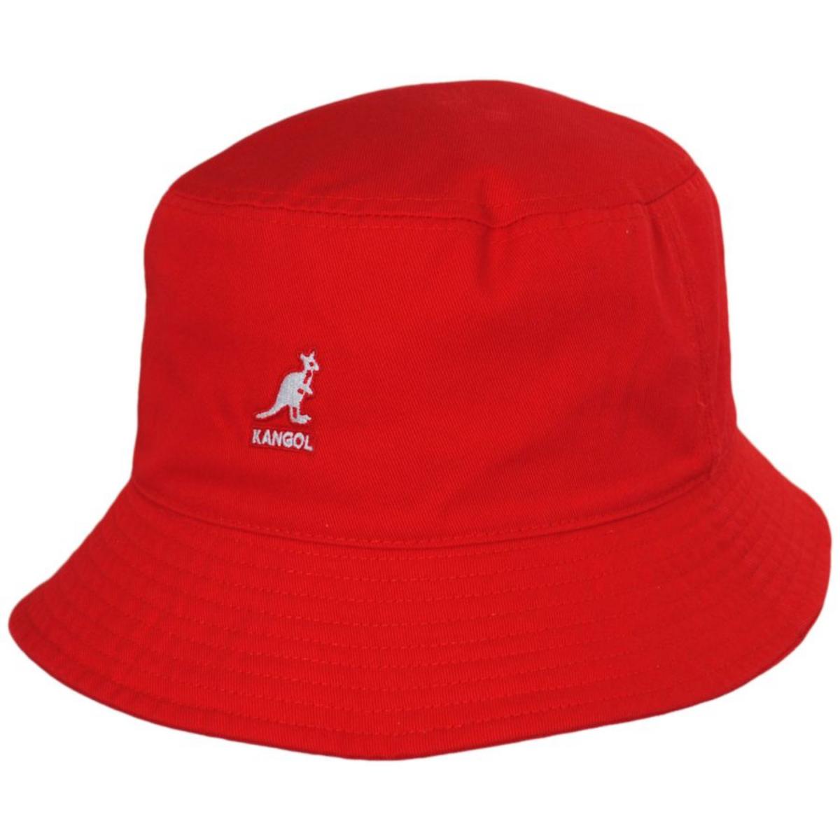 Kangol | Washed Cotton Bucket Hat | 185701 | lead | CHERRY GLOW