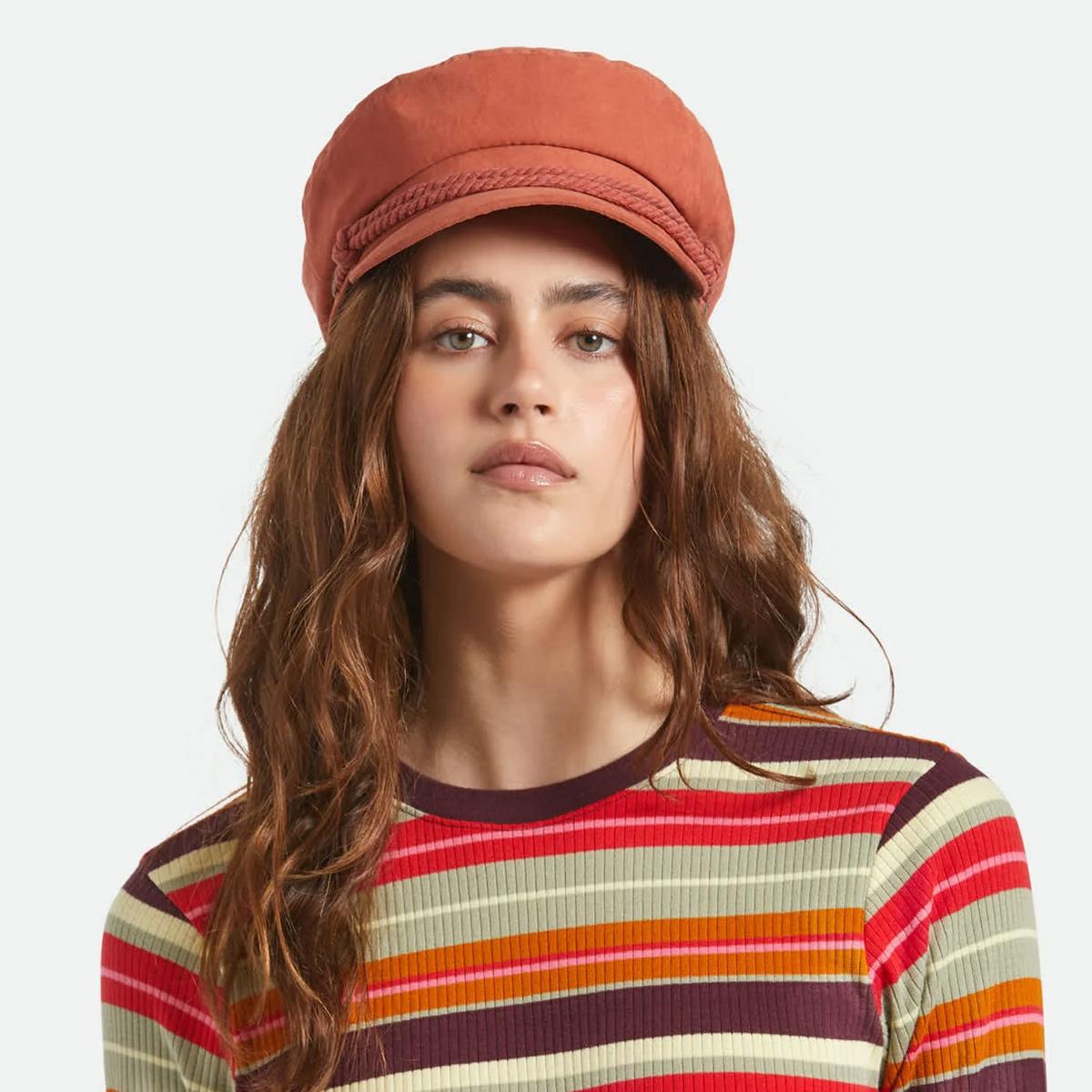 BRIXTON HATS | Fiddler Brushed Satin Fisherman Cap | 181359 | lsfone | TERRACOTTA
