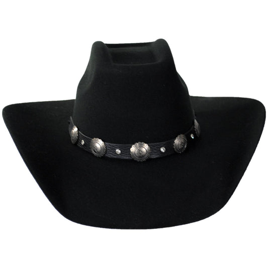 Justin Hats | Miley Wool Felt Western Hat | 136801 | front | BLACK
