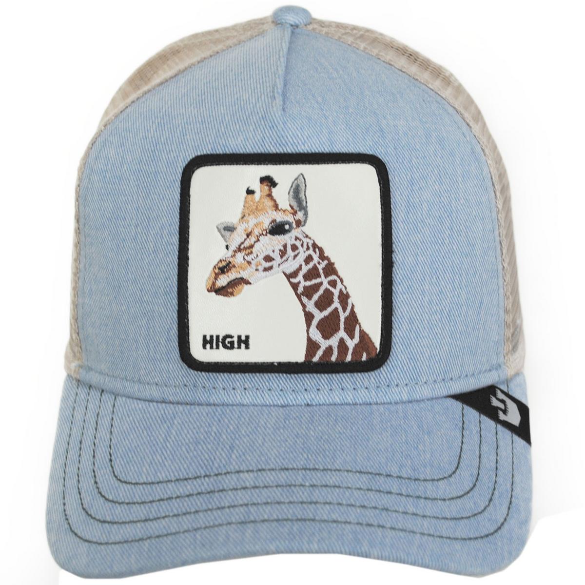 Goorin Bros | Giraffe Mesh Trucker Snapback Baseball Cap | 200366 | front | BLUE