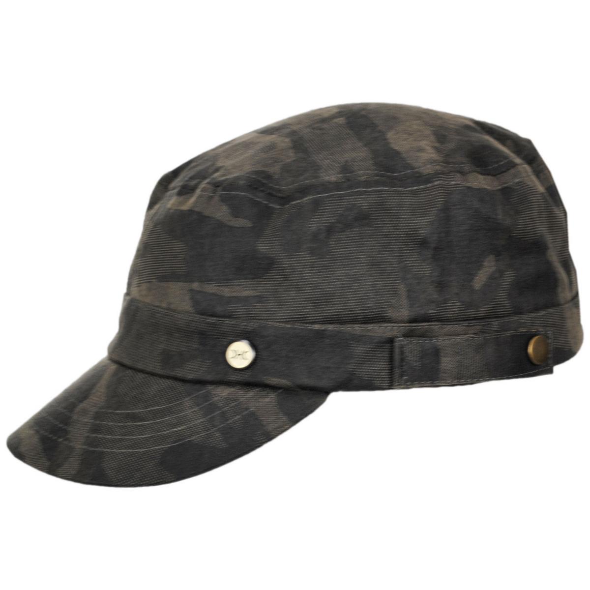 Dorfman Pacific | Todd Weathered Cotton Cadet Cap | 200193 | profile | CAMO