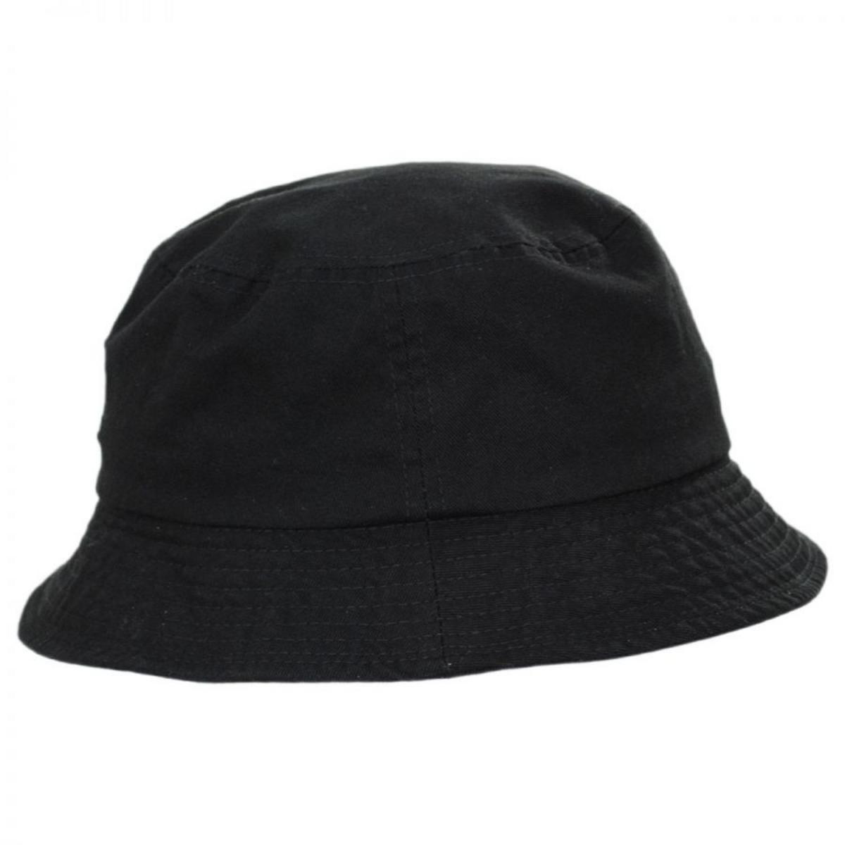 Kangol | Washed Cotton Bucket Hat | 185701 | profile | BLACK