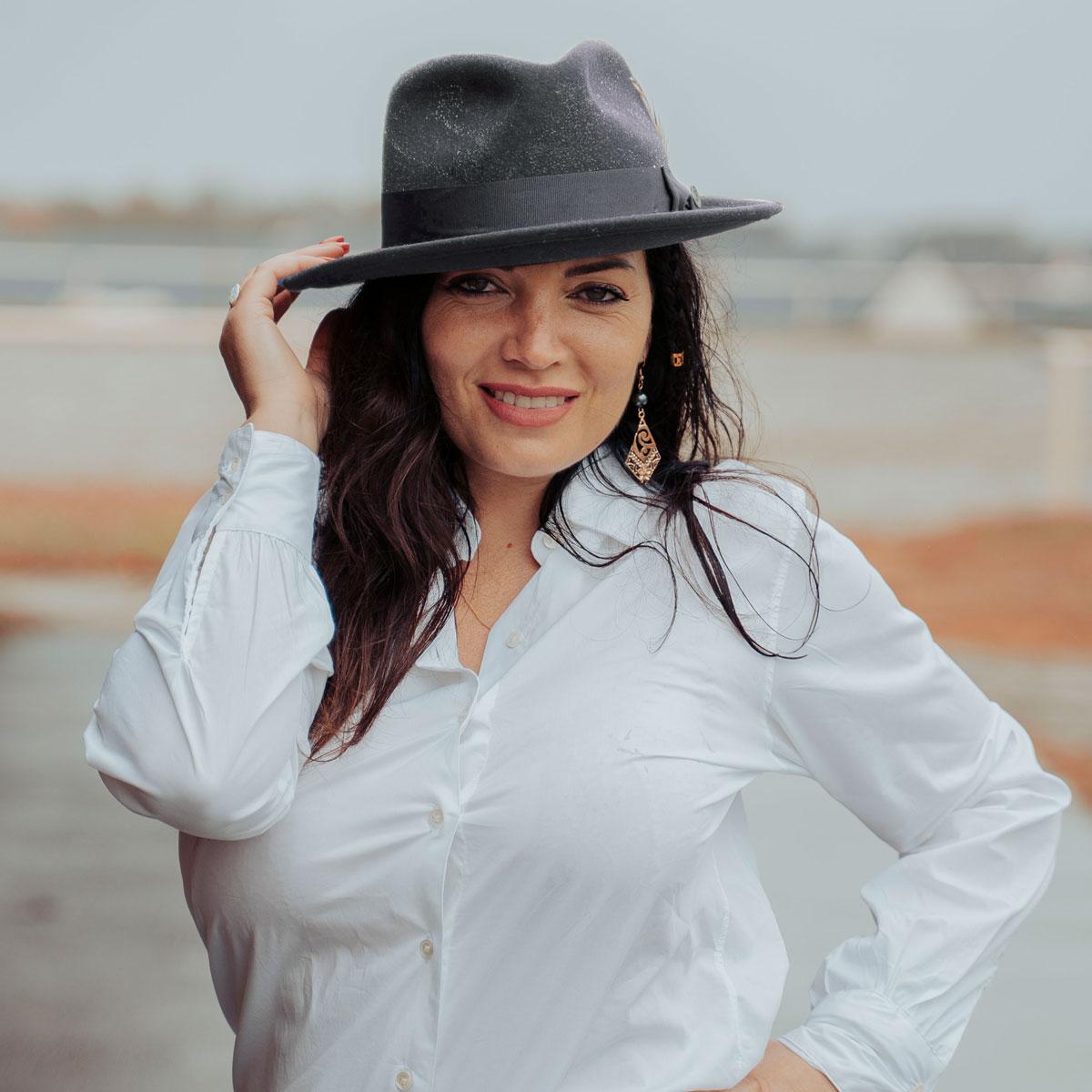 Jaxon Hats | C-Crown Crushable Wool Felt Fedora Hat | 135003 | lsftwo | GREY