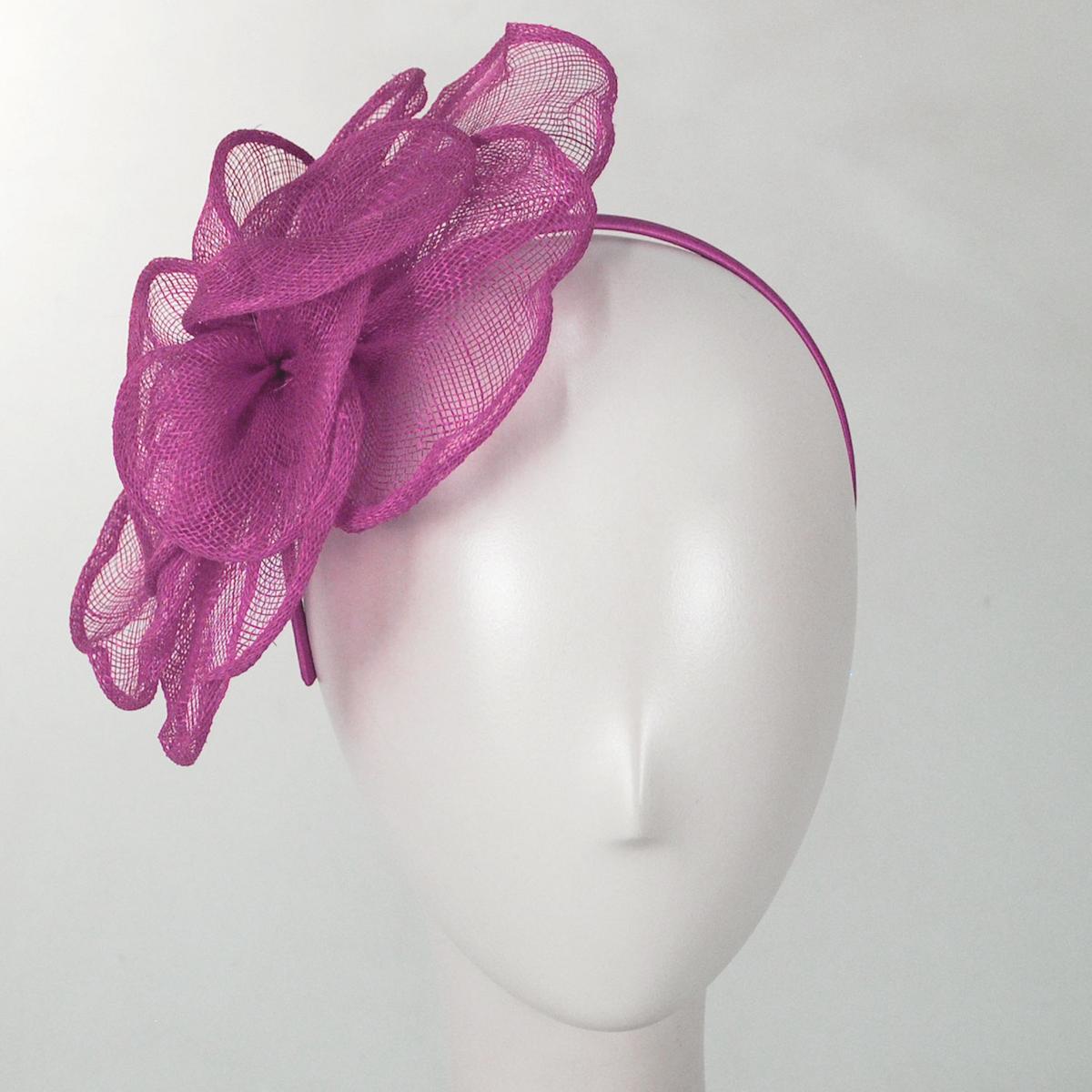 Rosa Sinamay Straw Fascinator Hat
