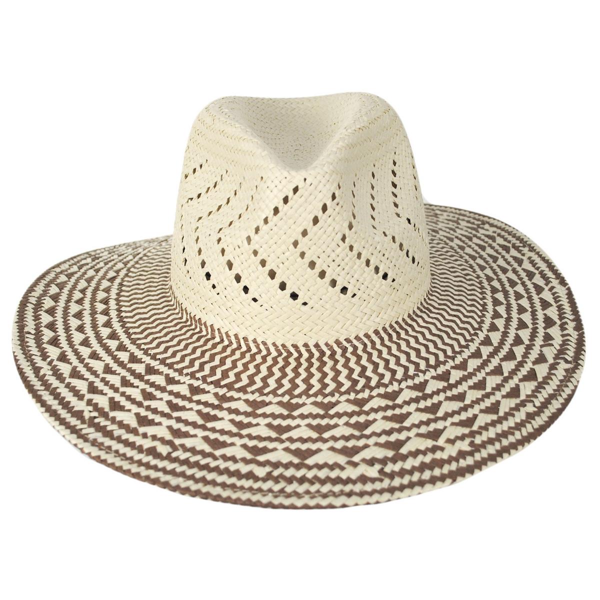 Peter Grimm | Buenos Aires Toyo Straw Fedora Hat | 105209 | front | NATURAL/BROWN
