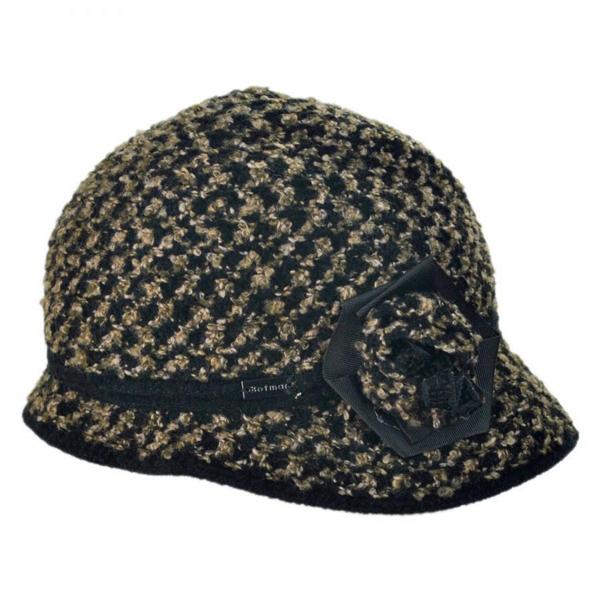 Betmar | Willow Knit Cloche Hat | 106017 | profile | BLACK MULTI