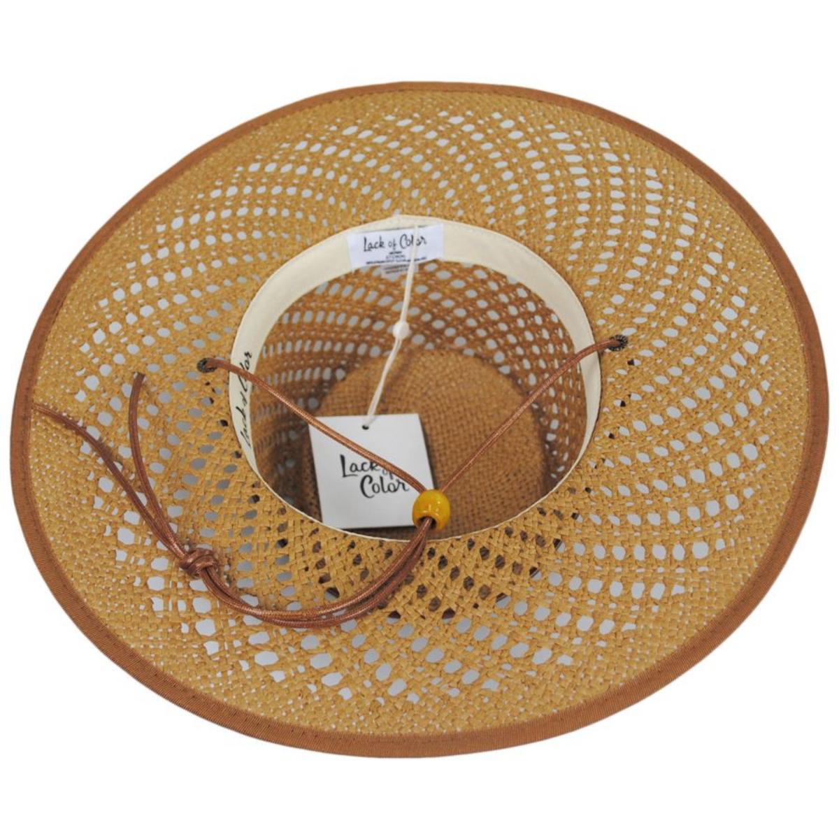 Lack of Color | Cesca Open Weave Toyo Straw Boater Hat | 105011 | under | BROWN