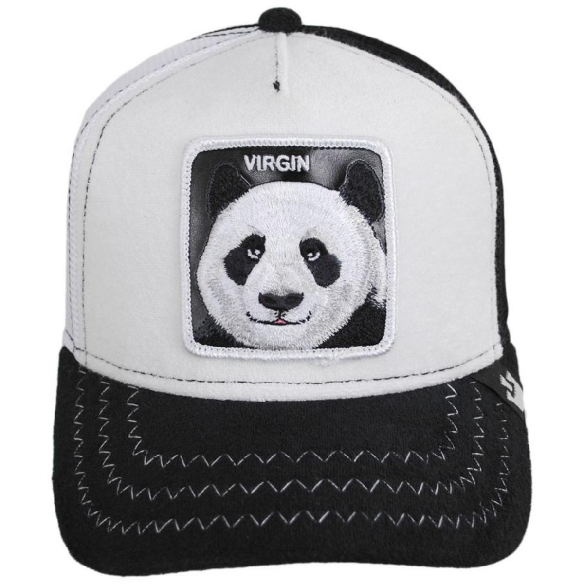 Goorin Bros | Finish Last Panda Mesh Trucker Snapback Baseball Cap | 200616 | front | WHITE