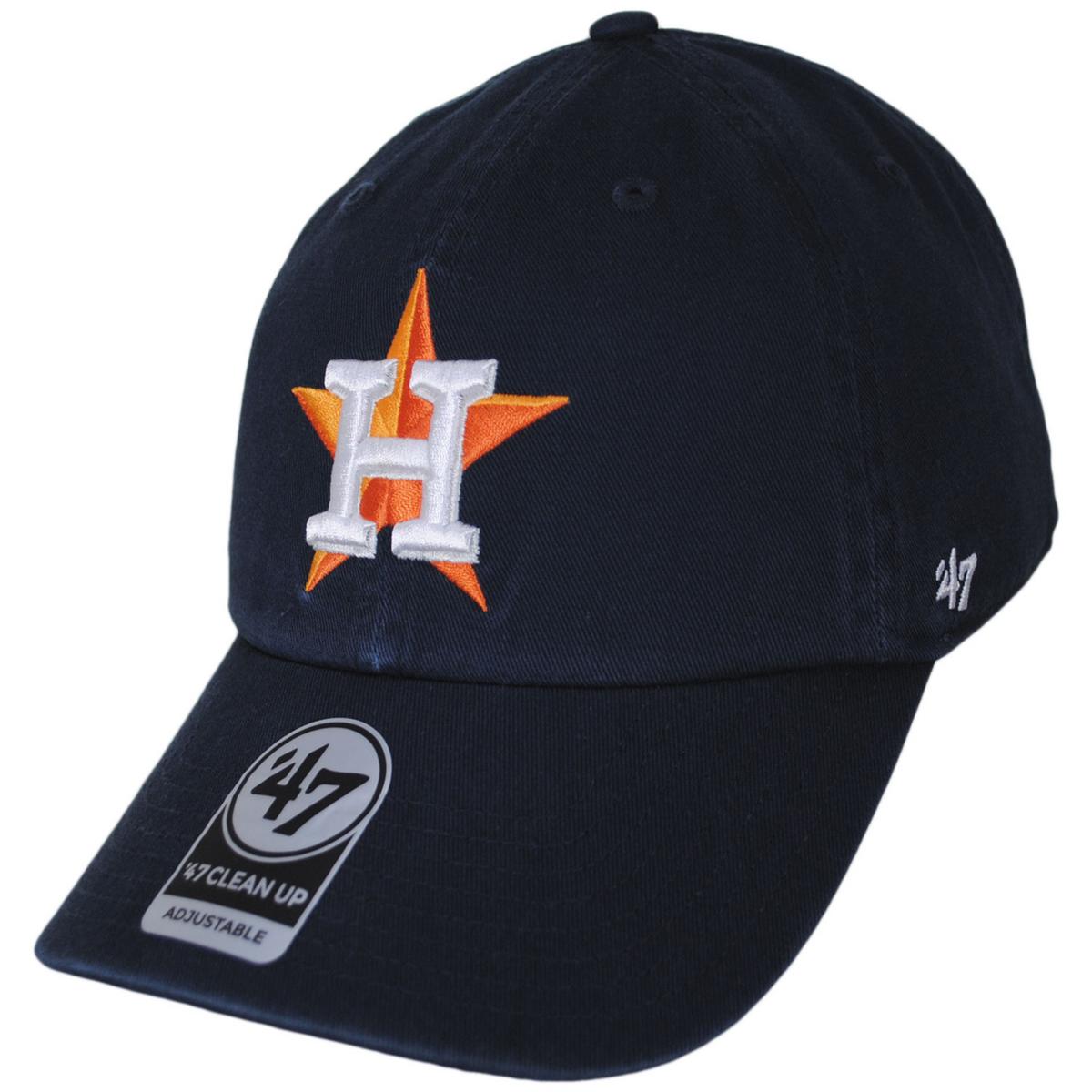 47 Brand | Houston Astros MLB Clean Up Strapback Baseball Cap Dad Hat | 203411 | lead | NAVY