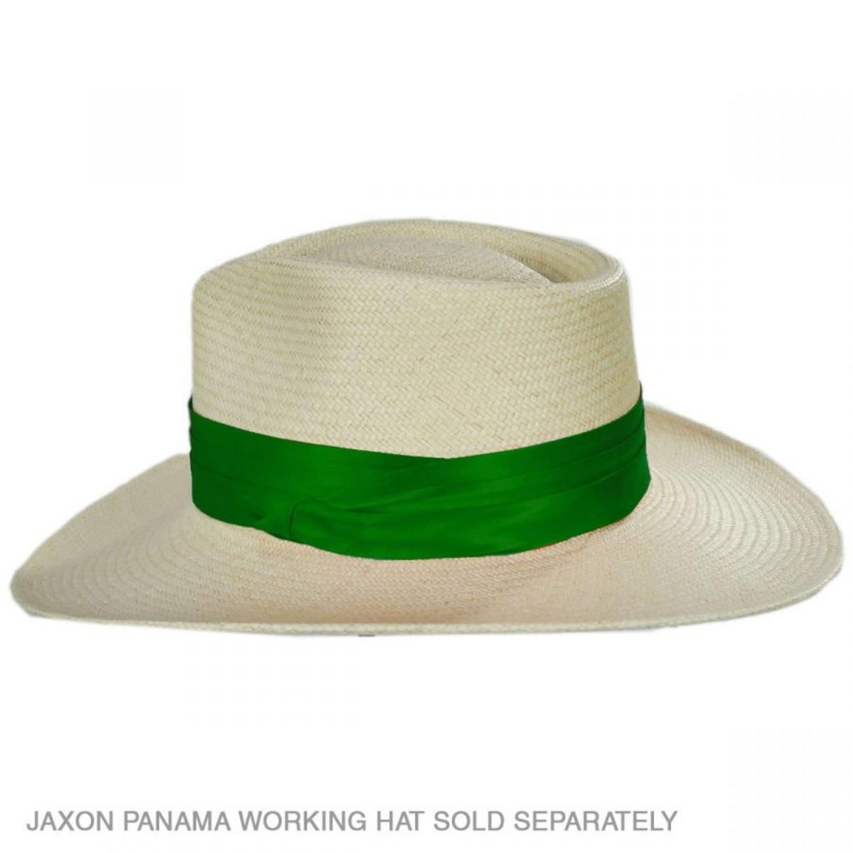 Capas Headwear | 3-Pleat Satin Puggaree Hat Band | 602013 | front | EMERALD