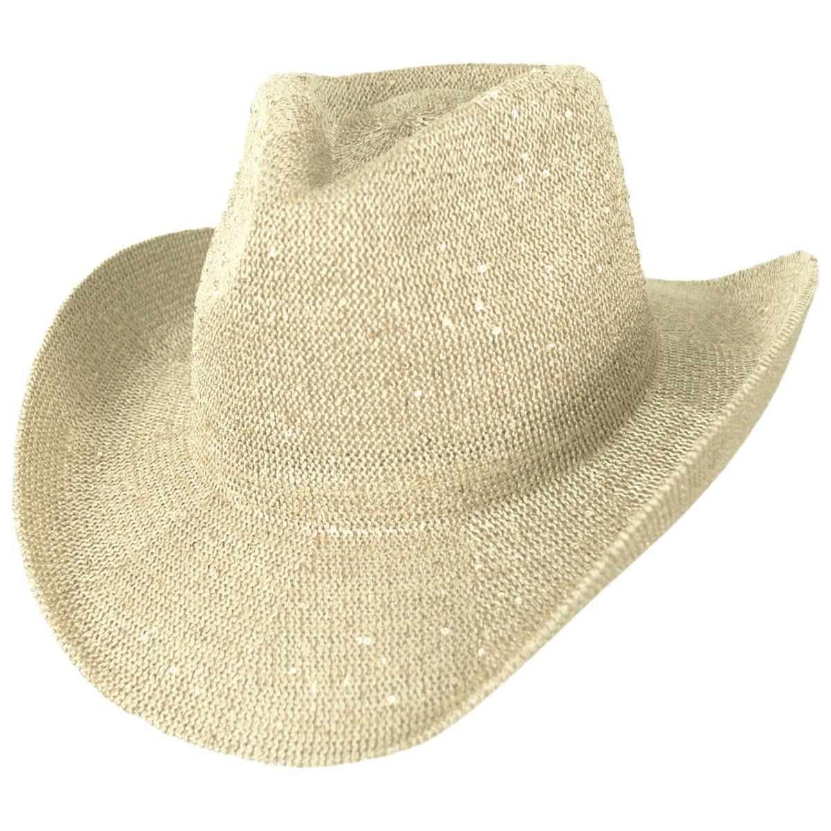 Jeanne Simmons | Brillar Knit Cowboy Hat | 106518 | lead | GOLD