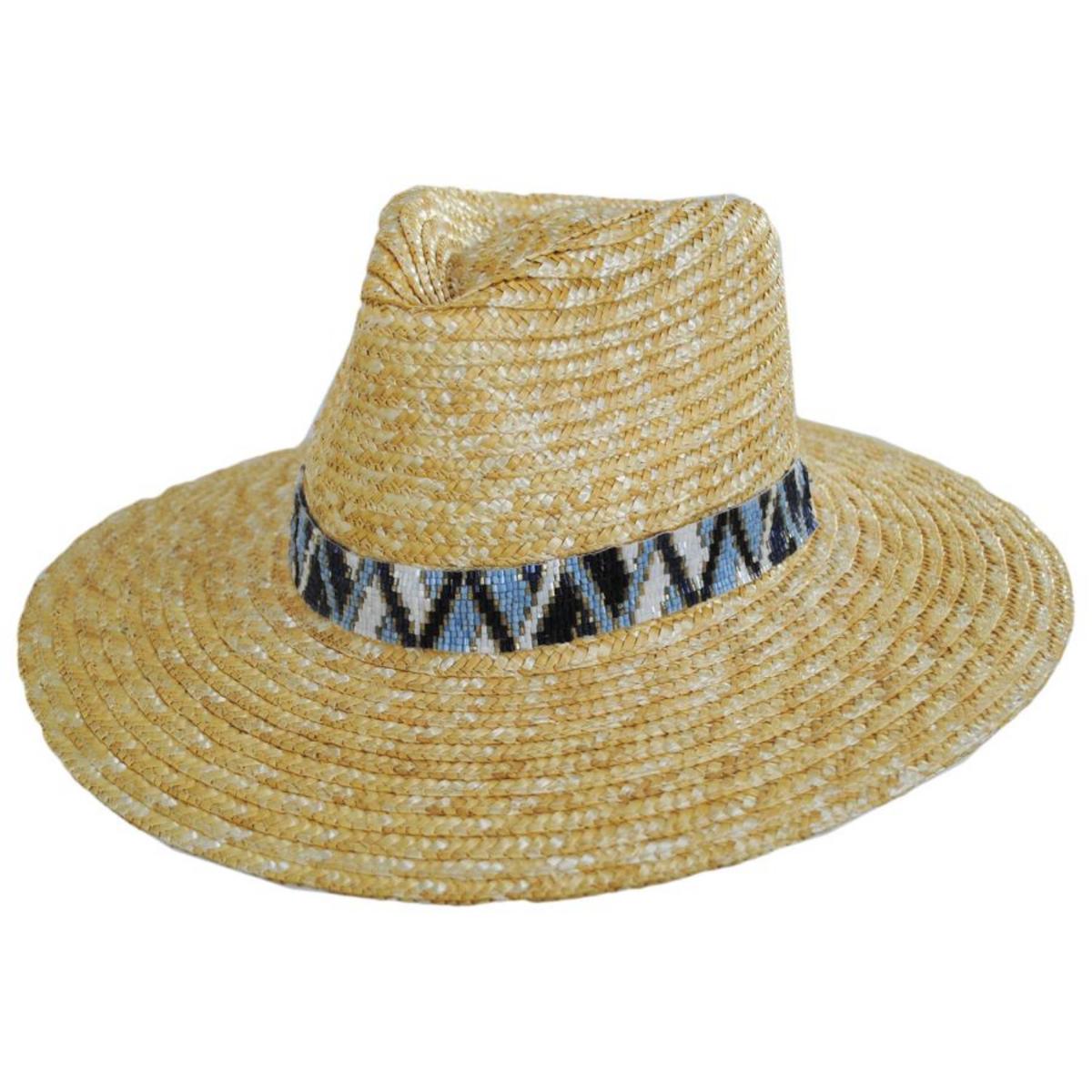 NIKKI BEACH | Mykonos Milan Straw Rancher Fedora Hat | 102719 | lead | NATURAL