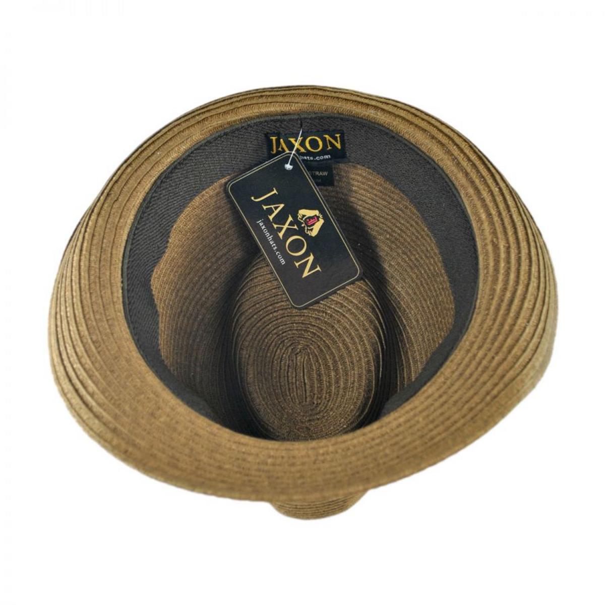 Jaxon Hats | Ridley Toyo Straw Trilby Fedora Hat | 129000 | under | CHESTNUT