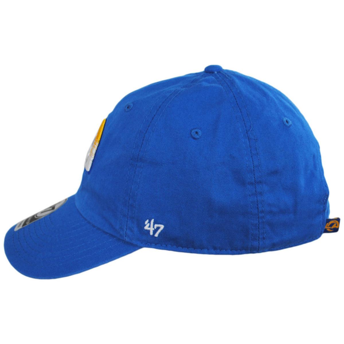 47 Brand | Los Angeles Rams NFL Clean Up Strapback Baseball Cap Dad Hat | 203582 | profile | ROYAL BLUE