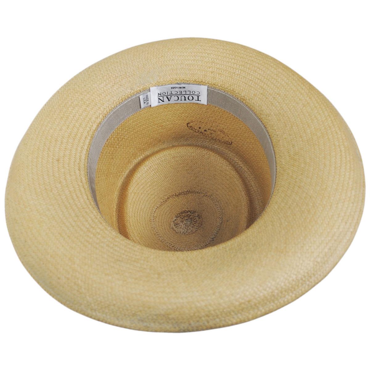 Toucan Collection | Rose Panama Straw Gambler Dress Hat - Made to Order | 121647 | under | NATURAL