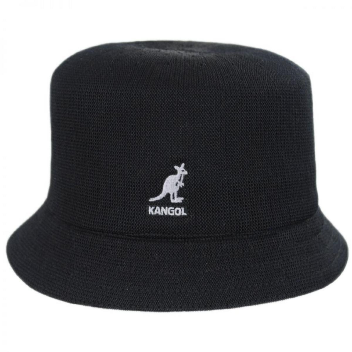 Kangol | Tropic Bin Bucket Hat | 185728 | front | BLACK