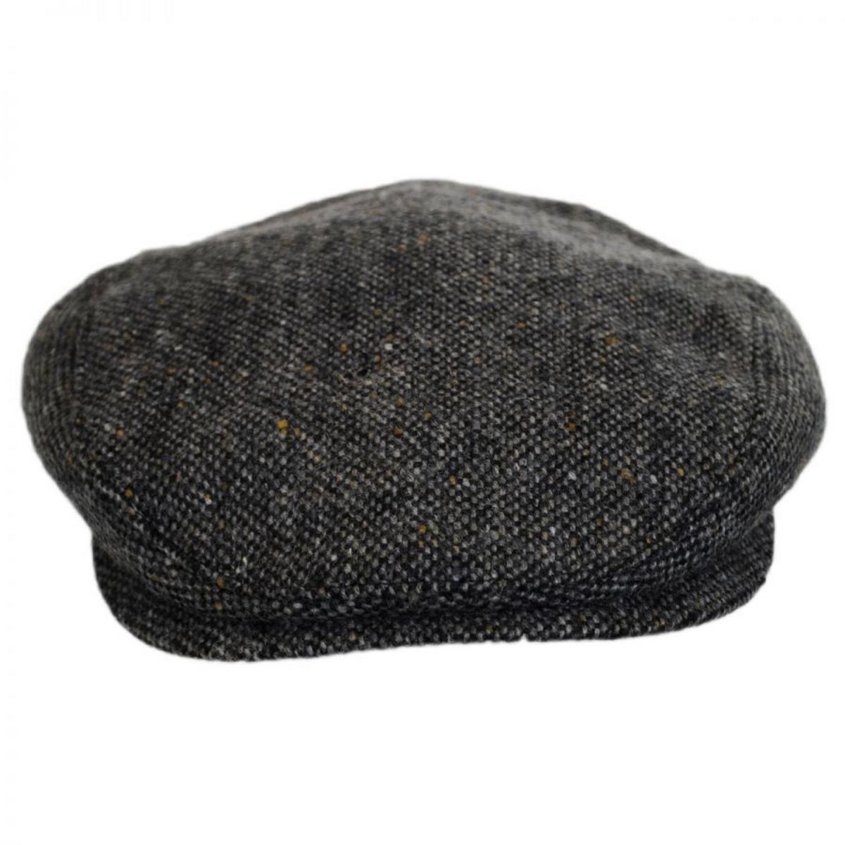 Wigens Caps | Magee Tweed Lambswool Ivy Cap | 161934 | front | DARK GREY