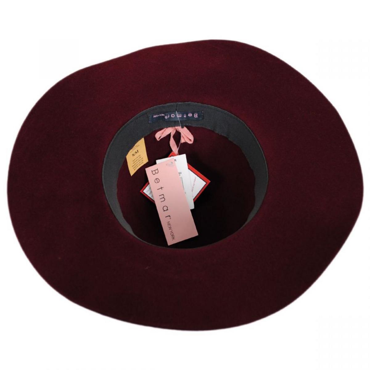 Betmar | Hannah Wool LiteFelt Floppy Hat | 123197 | under | DARK PLUM