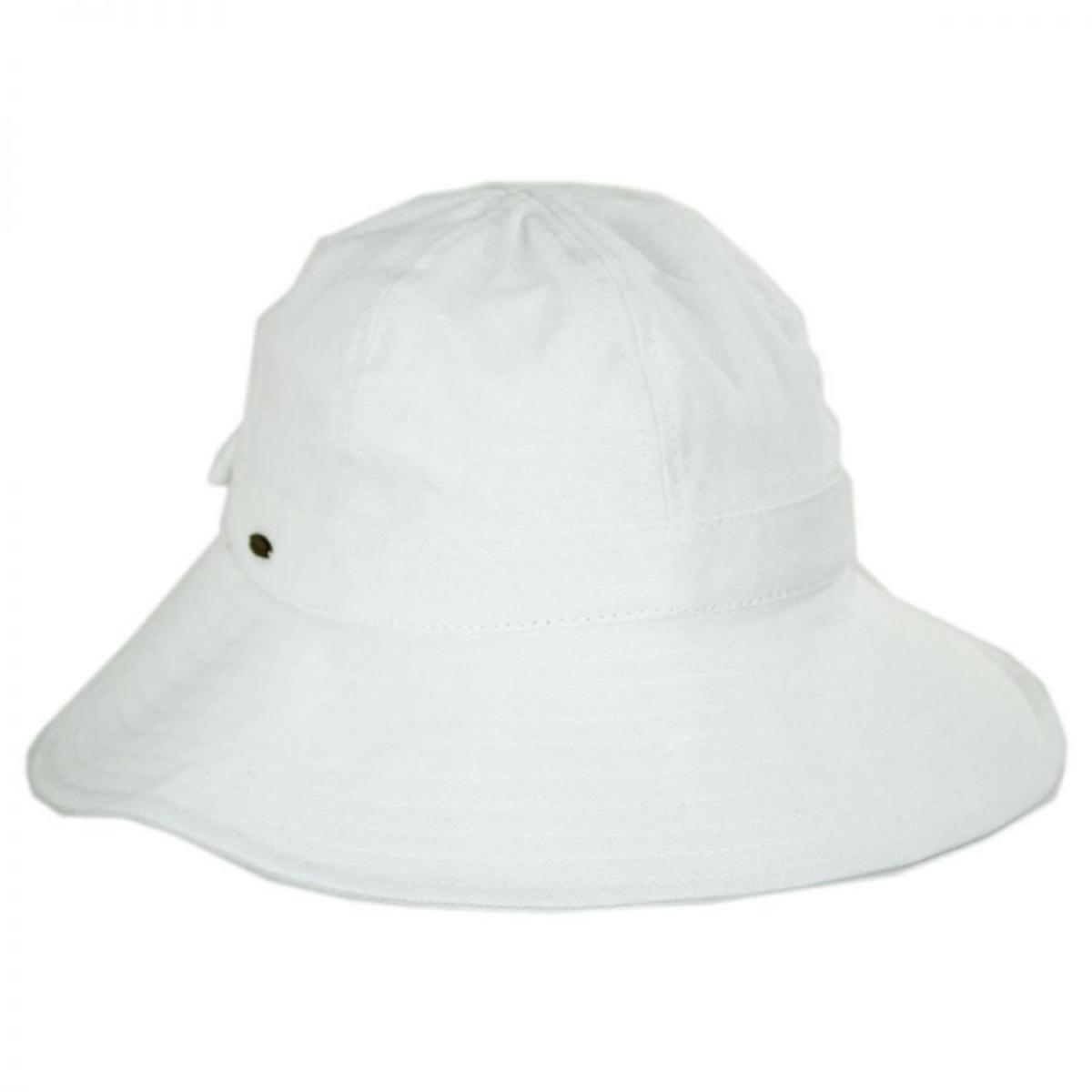 Scala | Ohana Cotton Facesaver Hat | 106307 | lead | WHITE
