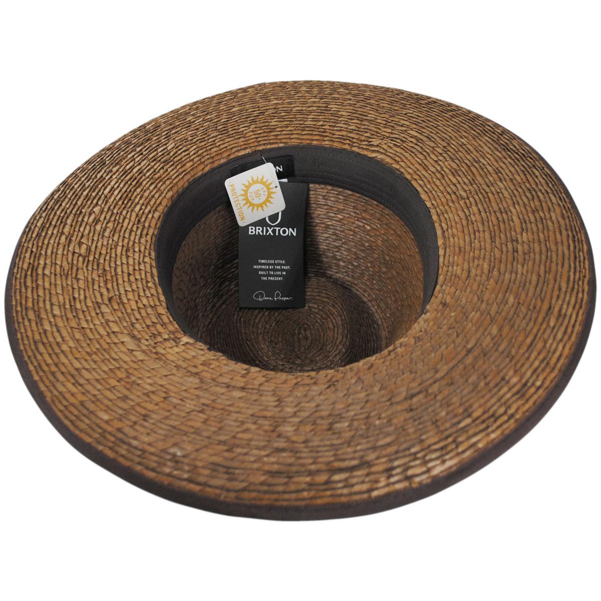BRIXTON HATS | Reno Palm Straw Rancher Hat | 128357 | under | COFFEE
