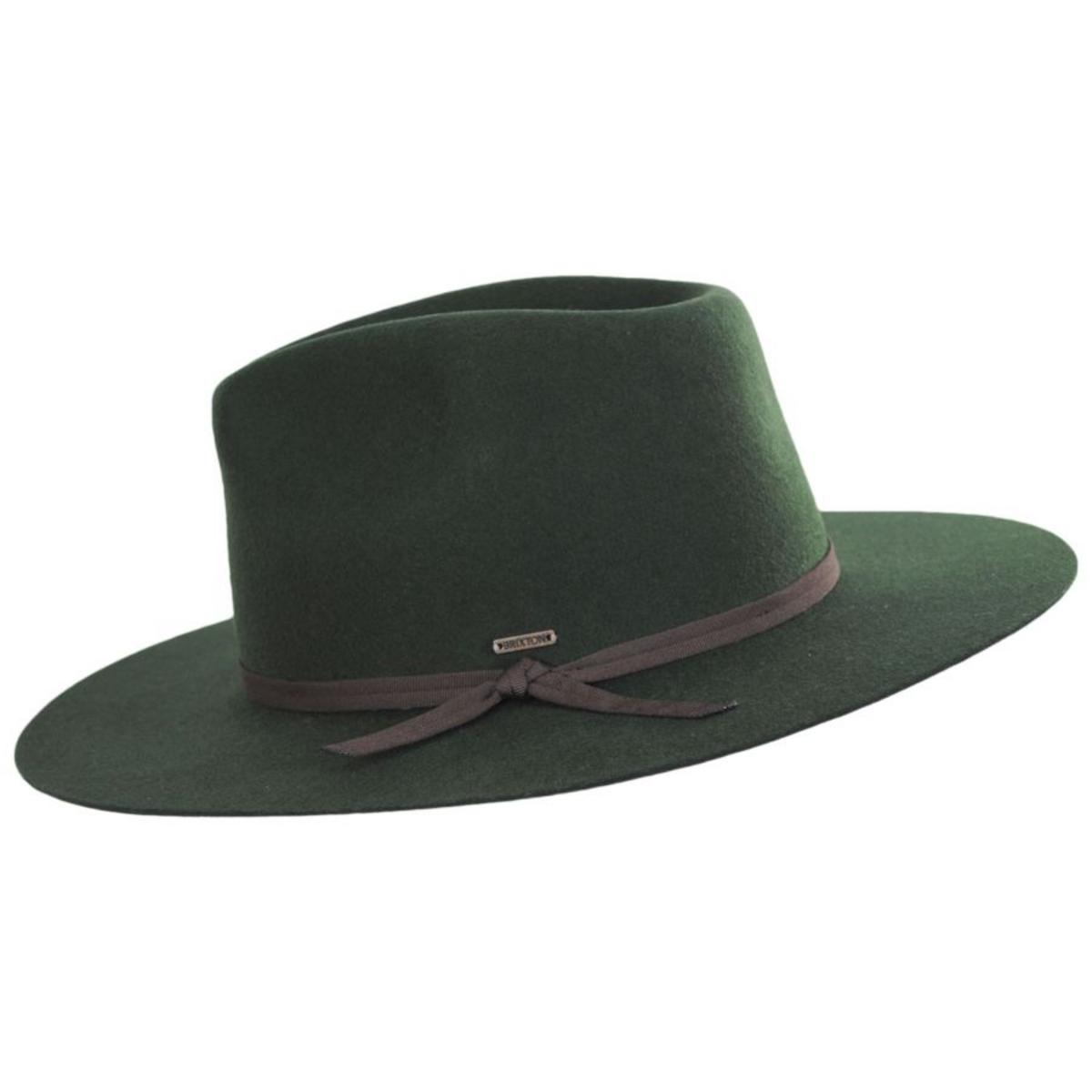 BRIXTON HATS | Cohen Wool Felt Cowboy Hat - Moss | 135650SS23 | profile | MOSS