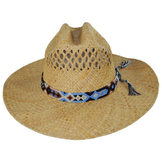 Eddy Bros | Dylen Toyo Straw Western Hat | 127730 | front | PECAN