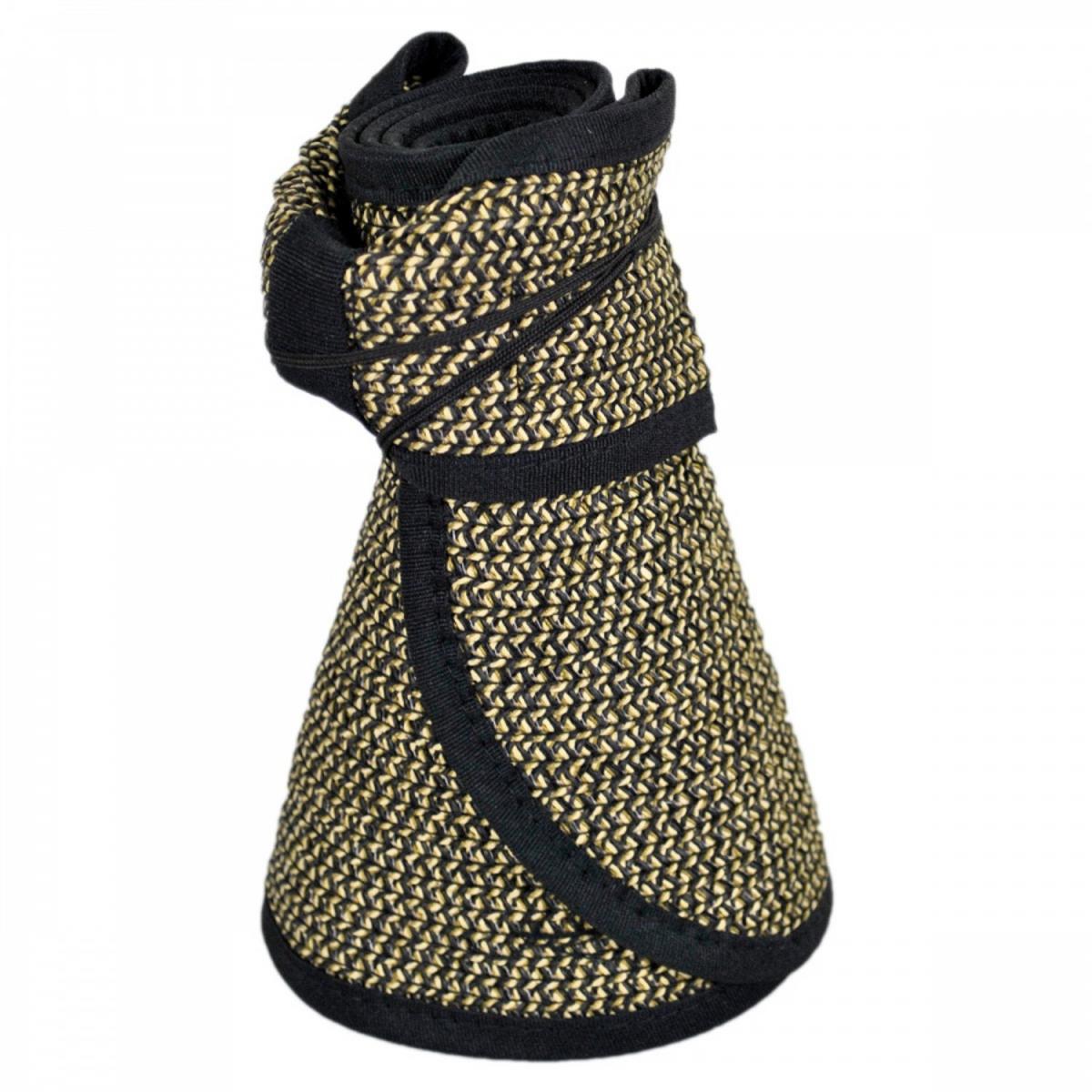 sur la tete | Roll Toyo Straw Braid Visor | 198550 | detailtwo | BLACK MIX