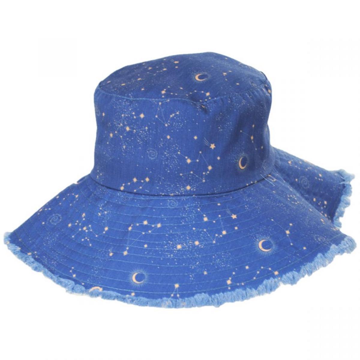 Peter Grimm | Star Tracker Frayed Cotton Bucket Hat | 108600 | lead | BLUE