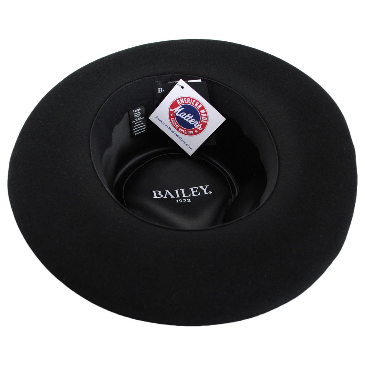 Bailey 1922 | Bastien Polished Elite Wool Felt Fedora Hat | 133309 | under | BLACK