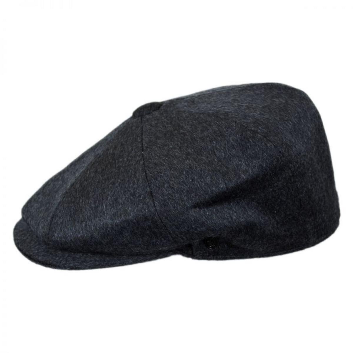 Jaxon Hats | Pure Wool Newsboy Cap | 167767 | profile | CHARCOAL
