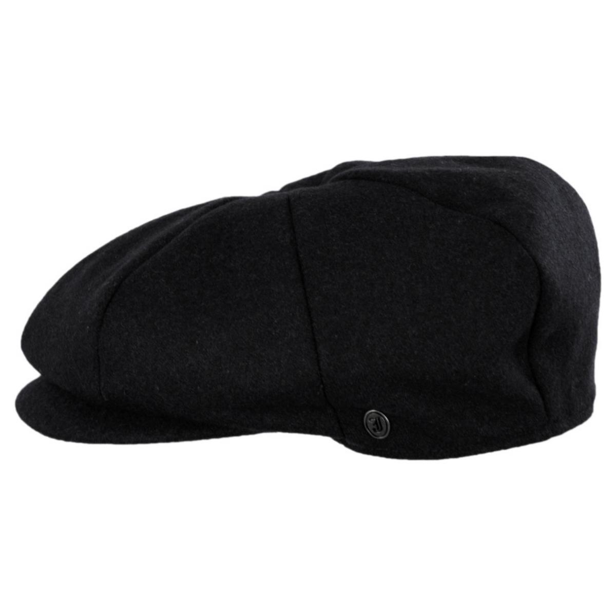 Jaxon Hats | Harlem Wool Blend Newsboy Cap | 167791 | profile | BLACK