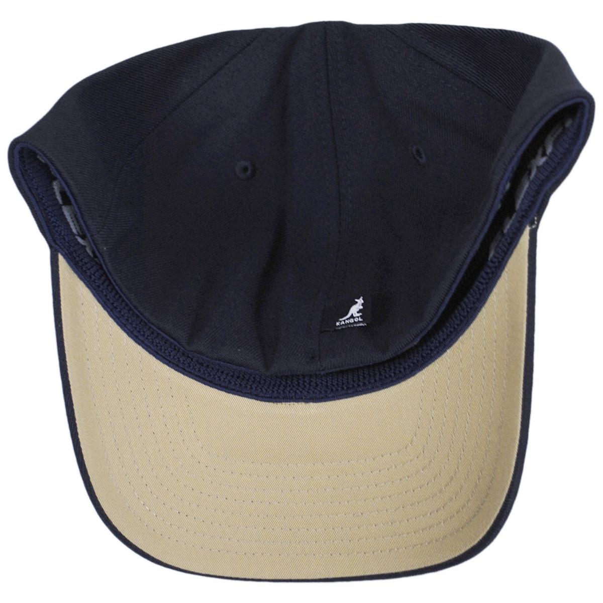 Kangol | Leather Patch Flexfit Fitted Baseball Cap | 201125 | under | NAVY