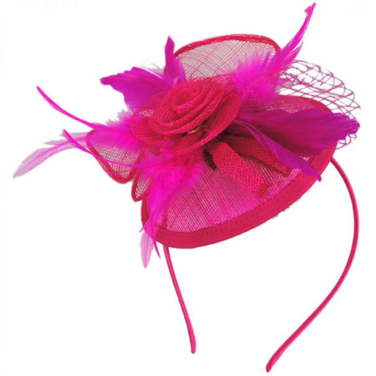 Jeanne Simmons | Mavis Fascinator Hat | 120720 | lead | FUCHSIA