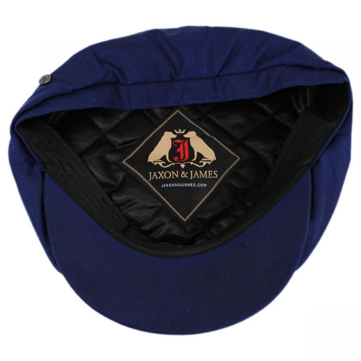 Jaxon & James | British Millerain Wax Cotton Newsboy Cap | 170010 | under | NAVY BLUE