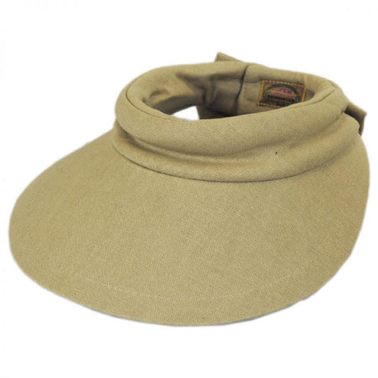 Scala | Backbow Cotton Visor | 195018 | lead | DESERT