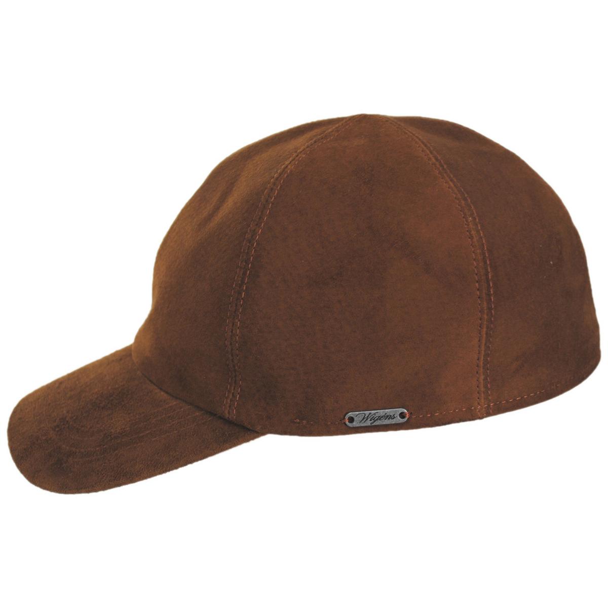 Wigens Caps | Suede Classic Fitted Baseball Cap | 223002 | profile | BROWN