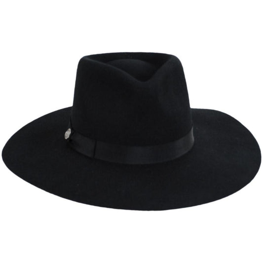 Biltmore | V.C. Celebration Wool Felt Rancher Fedora Hat | 130272 | lead | BLACK