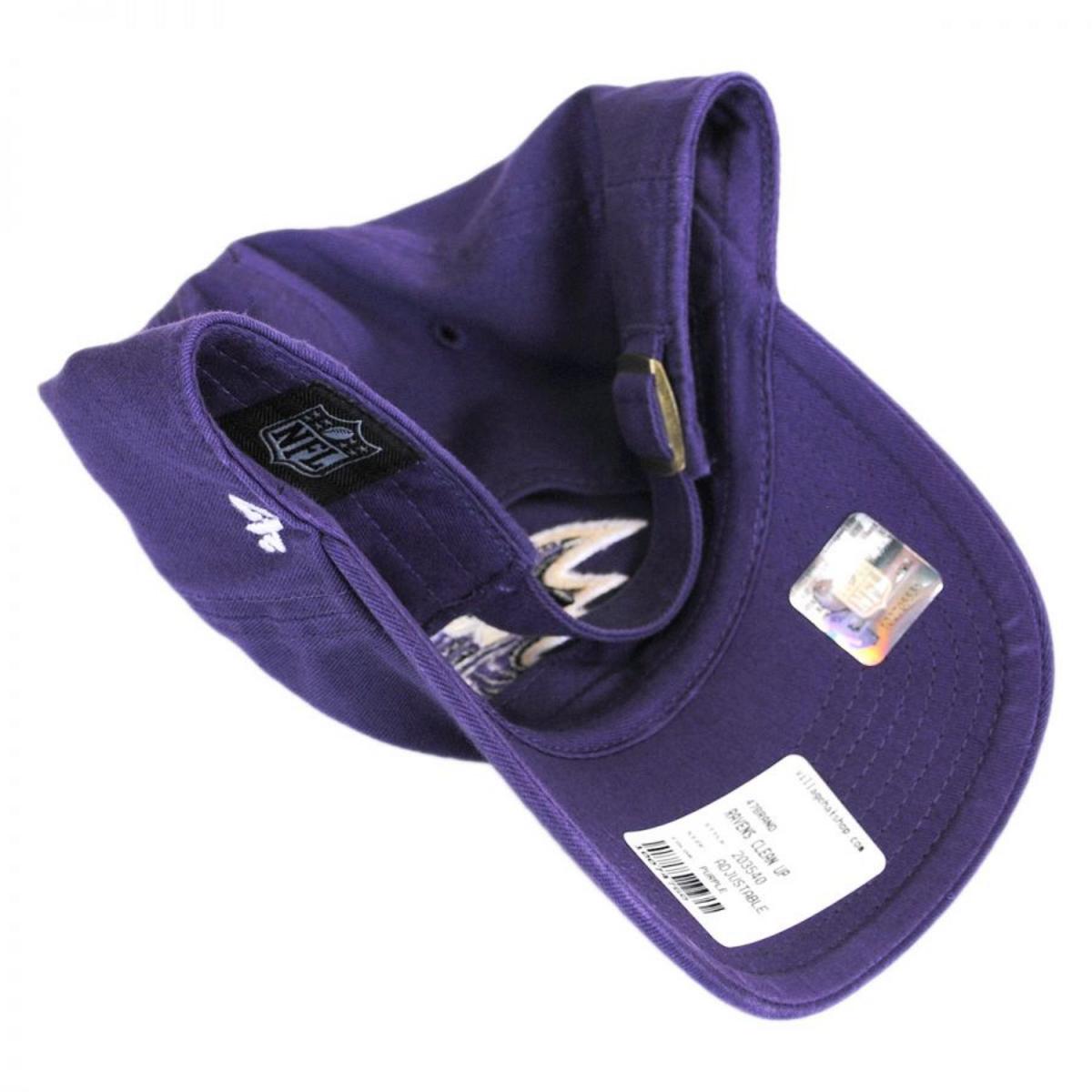 47 Brand | Baltimore Ravens NFL Clean Up Strapback Baseball Cap Dad Hat | 203540 | under | PURPLE