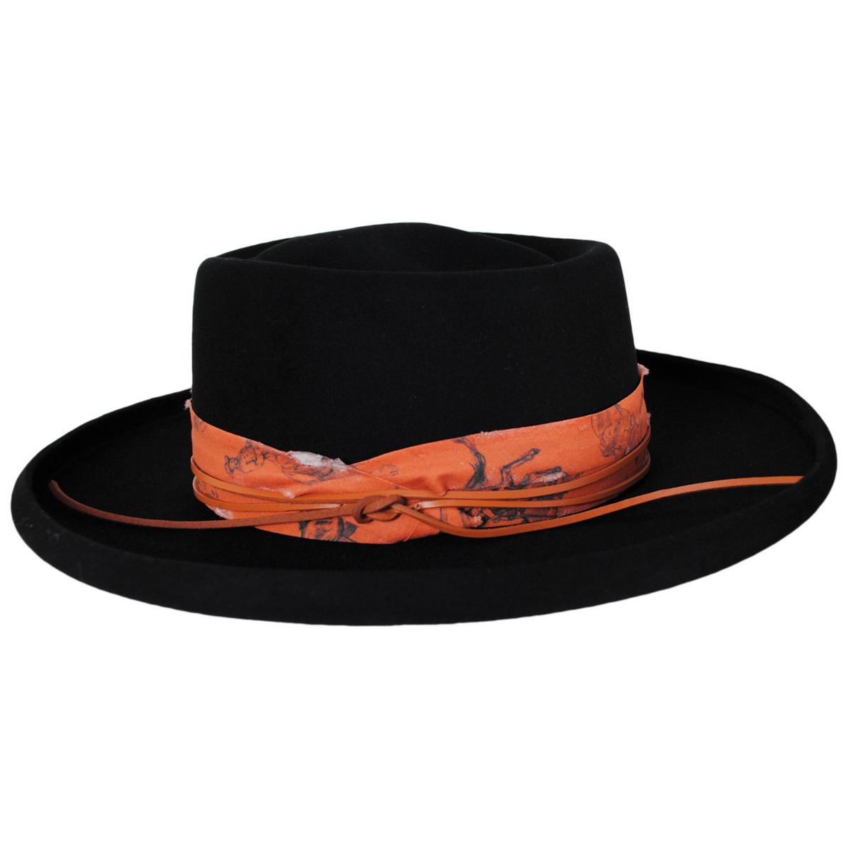 Renegade | Calamity Wool Felt Spade Western Hat | 133305 | profile | BLACK