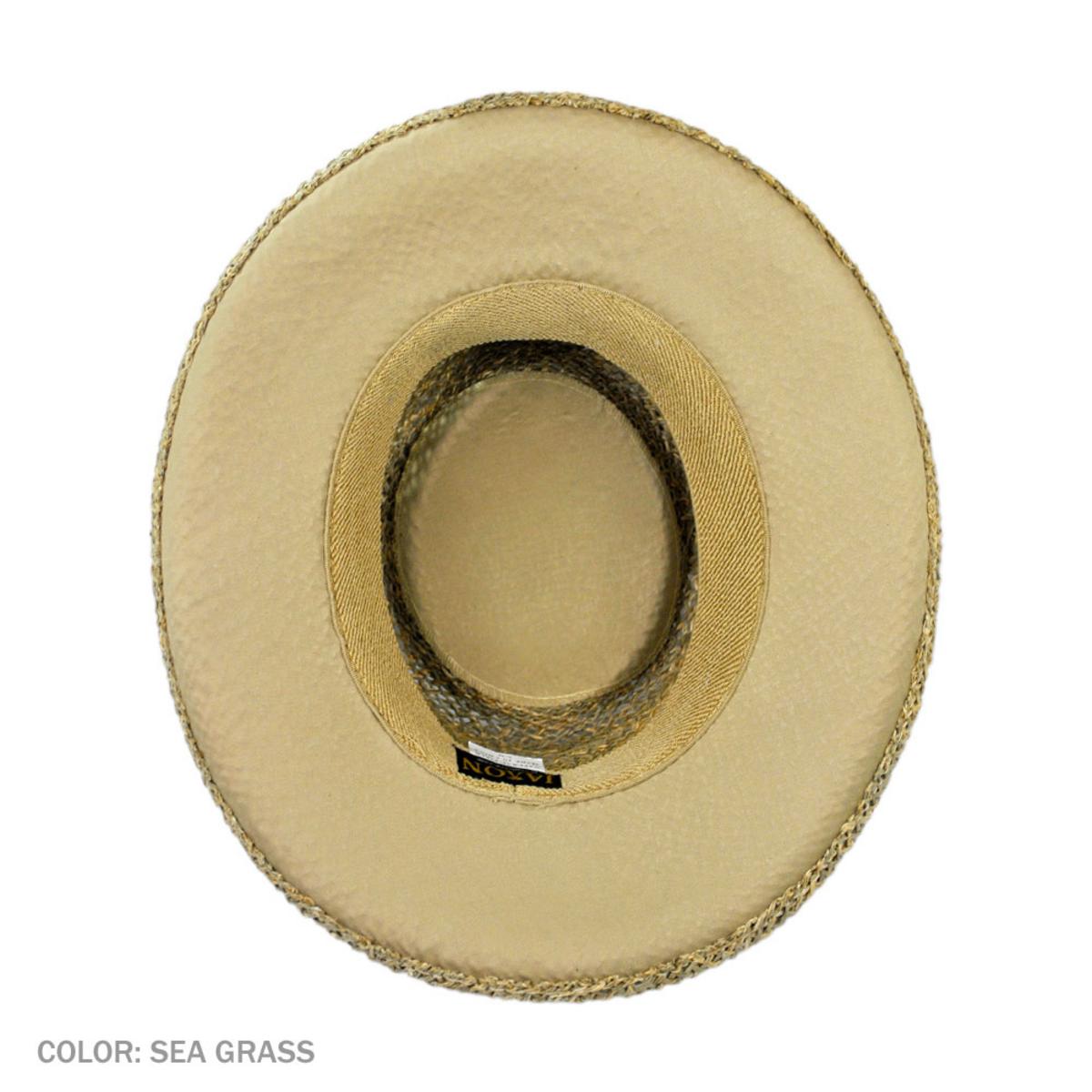 Jaxon Hats | Wholesale Pebble Beach Seagrass Straw Gambler Hat B2B Pre-Pack | B2B129907 | under | SEAGRASS