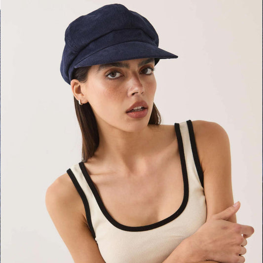 BRIXTON HATS | Bailey Cotton Corduroy Spitfire Newsboy Cap | 161539 | lsfone | NAVY CORDUROY