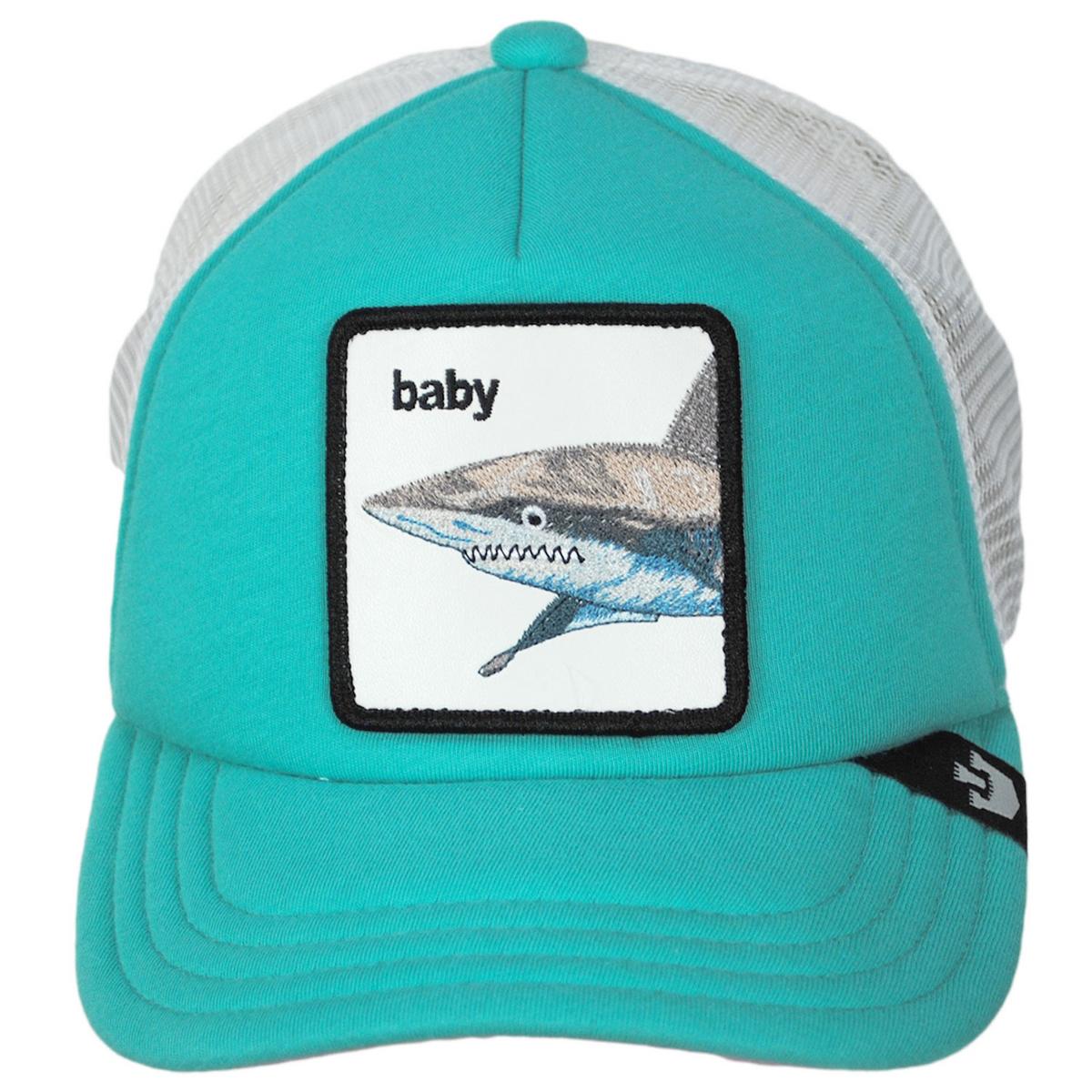 Goorin Bros | Kid's Baby Shark Mesh Trucker Snapback Baseball Cap | 508930 | front | TEAL