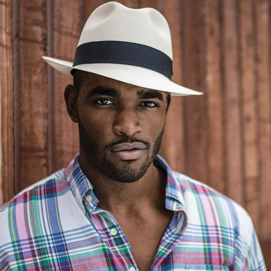 Dobbs | Center Pinch Shantung Straw Fedora Hat | 126984 | lsmone | NATURAL