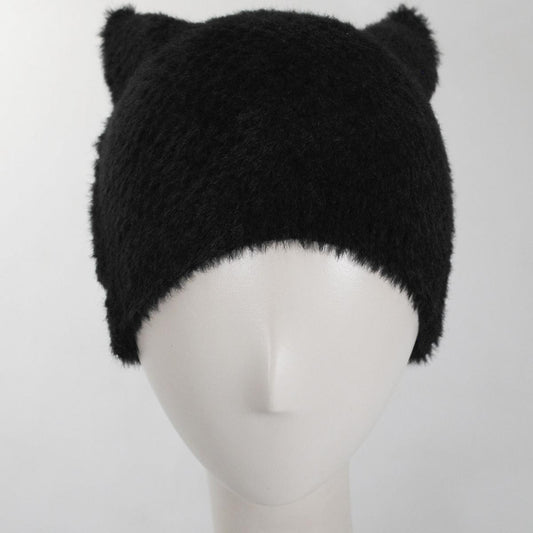 Kangol | Faux Fur Pointed Beanie Hat | 500406 | front | BLACK