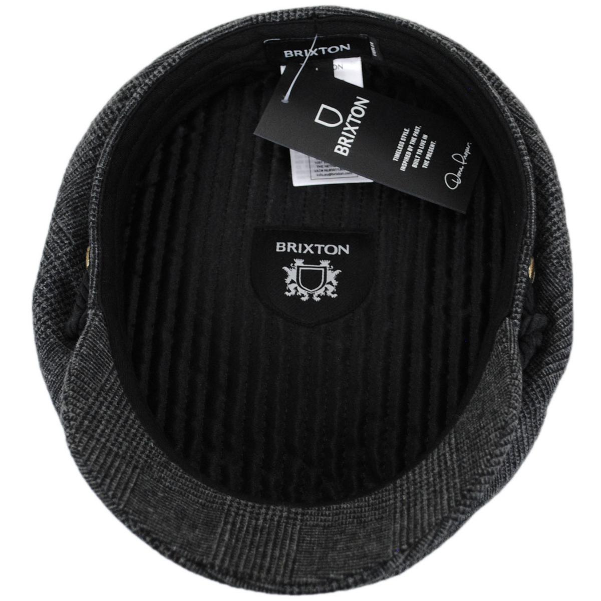 BRIXTON HATS | Fiddler Plaid Fisherman Cap | 181358 | under | GREY SHADOW PLAID