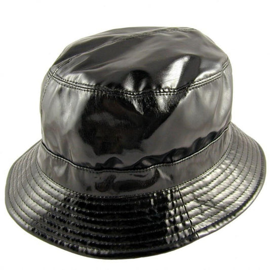 sur la tete | Vinyl Rain Bucket Hat | 186301 | lead | BLACK