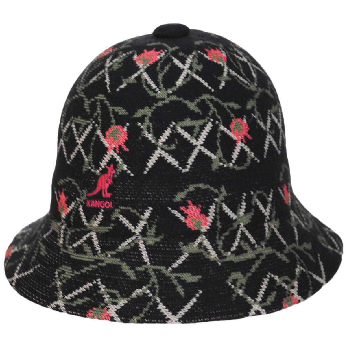 Kangol | Tapestry Jacquard Knit Casual Bucket Hat | 185820 | lead | BLACK FLORAL