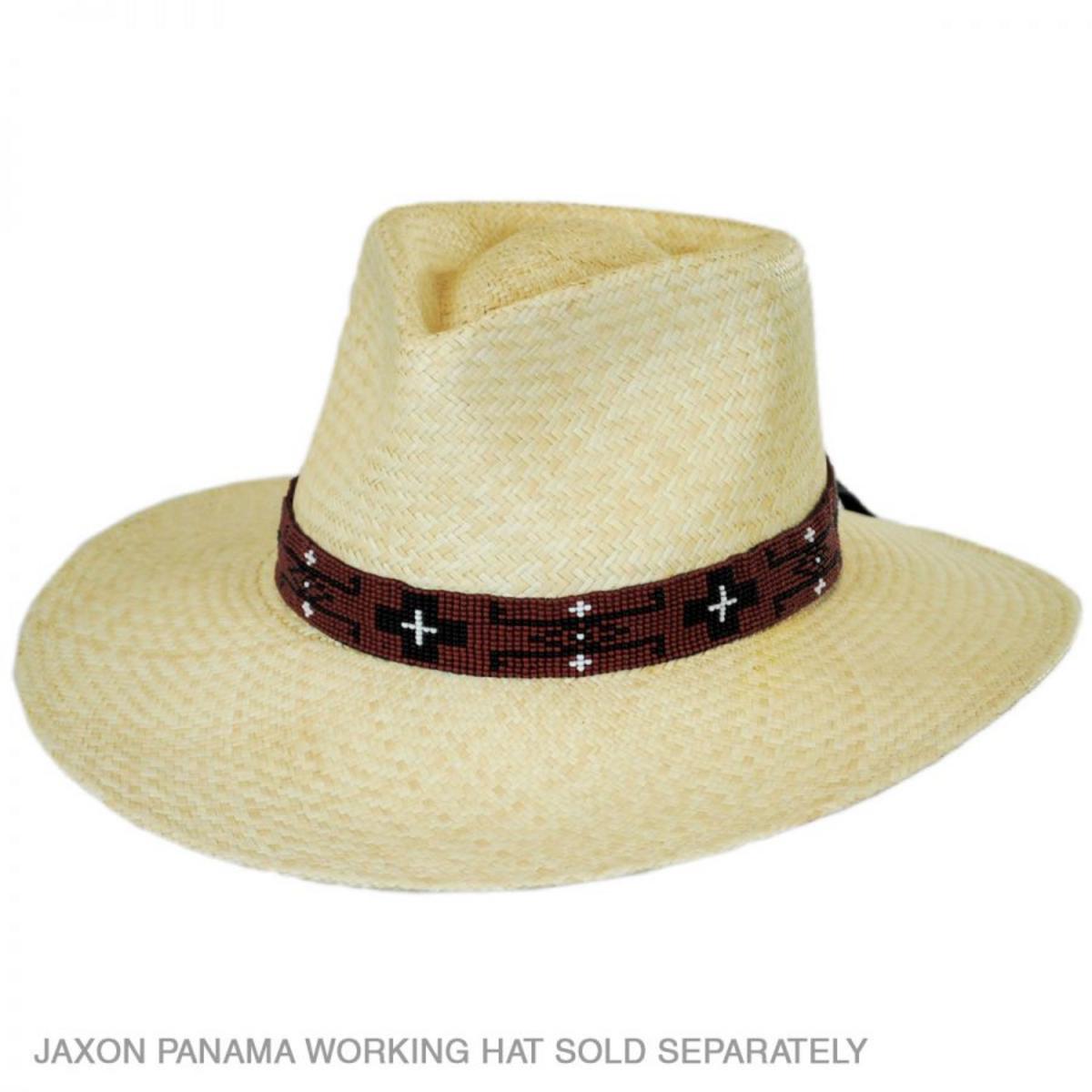 SunBody Hats | Moab Beaded Hat Band | 602621 | front | BURGUNDY