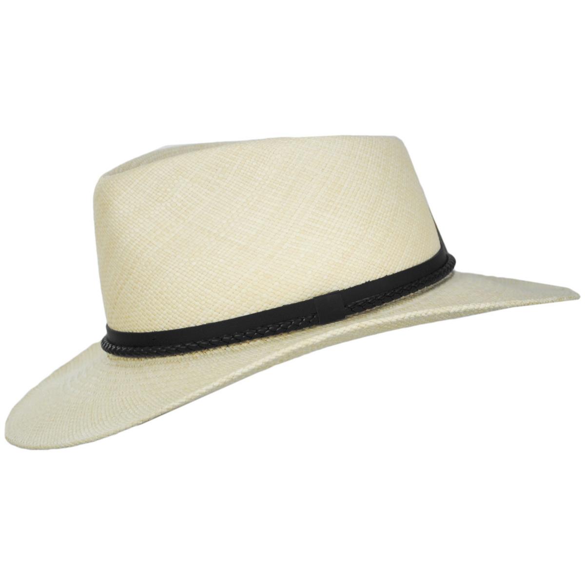 Bigalli | Elegant Shade Panama Straw Outback Hat | 129251 | profile | NATURAL